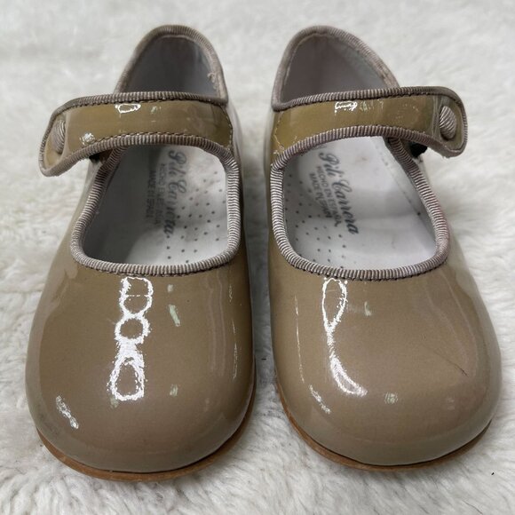 Pili Carrera Kid's Brown Patent Leather Mary Jane Round Toe Shoes Size 22 - Picture 1 of 10